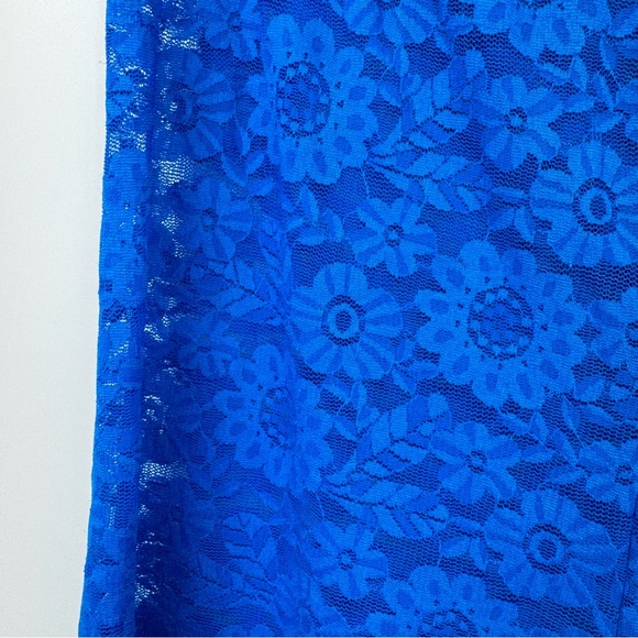 Smoothez by Aerie High Waisted Boyshort Size XL Royal Blue Floral Lace NWT - Picture 5 of 8